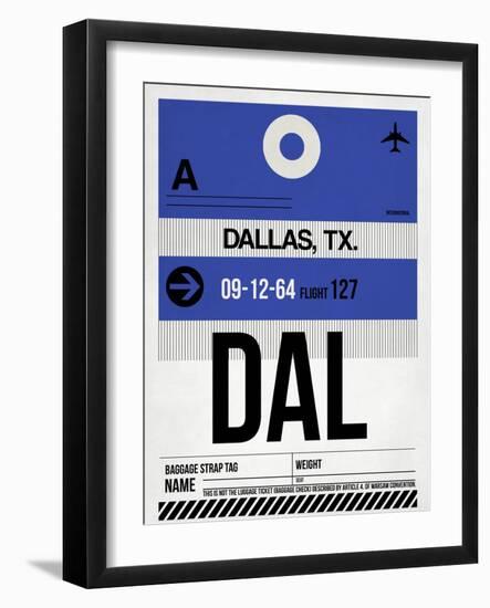 DAL Dallas Luggage Tag 1-NaxArt-Framed Art Print