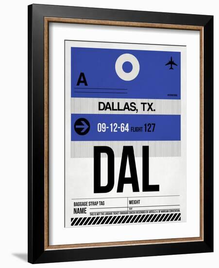 DAL Dallas Luggage Tag 1-NaxArt-Framed Art Print