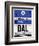 DAL Dallas Luggage Tag 1-NaxArt-Framed Art Print