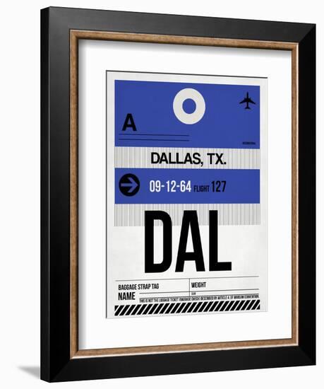 DAL Dallas Luggage Tag 1-NaxArt-Framed Art Print