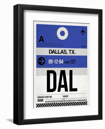 DAL Dallas Luggage Tag 1-NaxArt-Framed Art Print