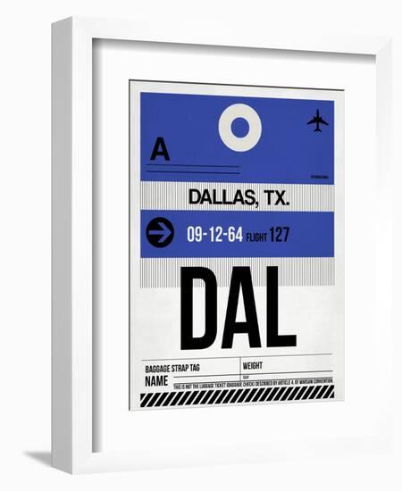 DAL Dallas Luggage Tag 1-NaxArt-Framed Art Print