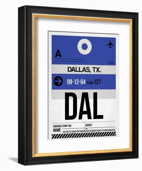 DAL Dallas Luggage Tag 1-NaxArt-Framed Art Print