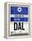 DAL Dallas Luggage Tag 1-NaxArt-Framed Stretched Canvas