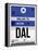 DAL Dallas Luggage Tag 1-NaxArt-Framed Stretched Canvas