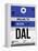 DAL Dallas Luggage Tag 1-NaxArt-Framed Stretched Canvas