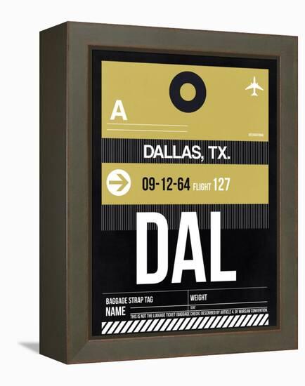 DAL Dallas Luggage Tag 2-NaxArt-Framed Stretched Canvas