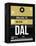 DAL Dallas Luggage Tag 2-NaxArt-Framed Stretched Canvas