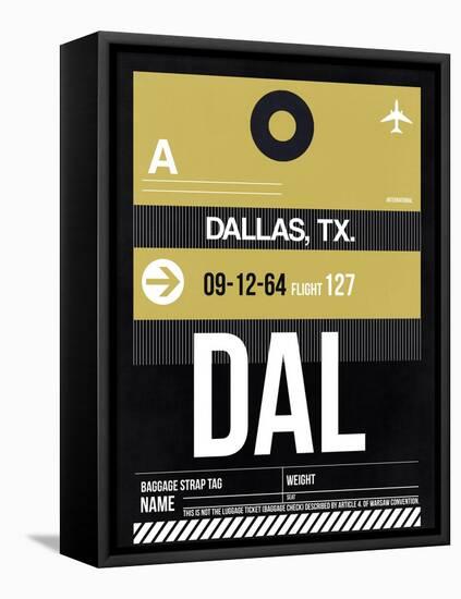 DAL Dallas Luggage Tag 2-NaxArt-Framed Stretched Canvas