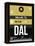 DAL Dallas Luggage Tag 2-NaxArt-Framed Stretched Canvas