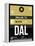 DAL Dallas Luggage Tag 2-NaxArt-Framed Stretched Canvas