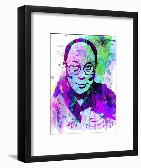 Dalai Lama Watercolor-Anna Malkin-Framed Art Print