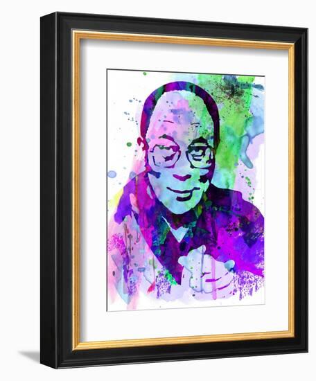 Dalai Lama Watercolor-Anna Malkin-Framed Art Print