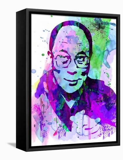 Dalai Lama Watercolor-Anna Malkin-Framed Stretched Canvas