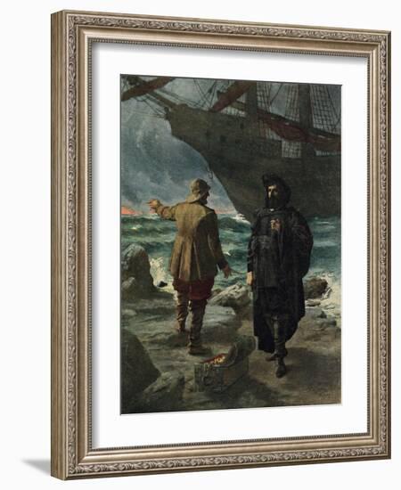 Daland Looked at the Stranger Keenly-Hermann Hendrich-Framed Giclee Print