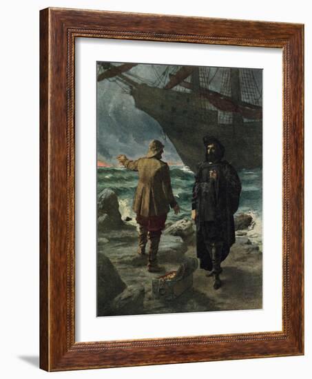 Daland Looked at the Stranger Keenly-Hermann Hendrich-Framed Giclee Print