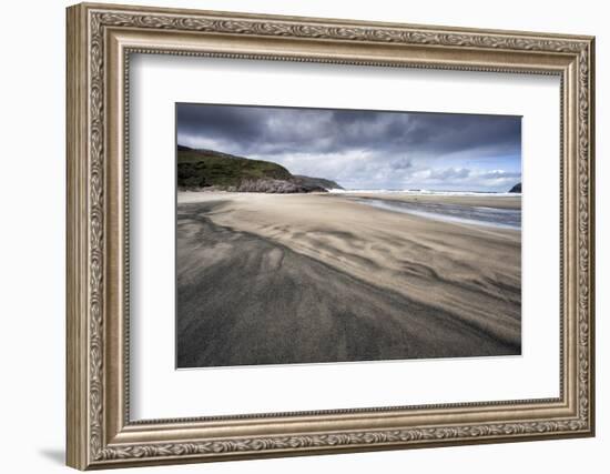 Dalbeg Beach with Intricate Patterns in the Sand-Lee Frost-Framed Photographic Print