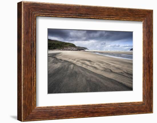 Dalbeg Beach with Intricate Patterns in the Sand-Lee Frost-Framed Photographic Print