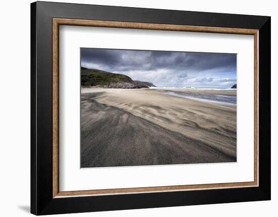 Dalbeg Beach with Intricate Patterns in the Sand-Lee Frost-Framed Photographic Print