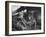 Dale Clover Skilled Steel Worker at Allegheny Ludlum Mill Uses Handled Test Spoon to Sample Steel-Peter Stackpole-Framed Photographic Print