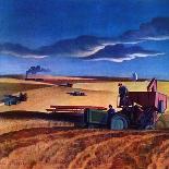 "Mail Wagon in Snowy Landscape," Saturday Evening Post Cover, March 14, 1942-Dale Nichols-Framed Giclee Print