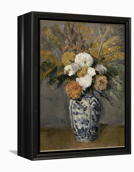 Dalhias-Paul Cézanne-Framed Premier Image Canvas