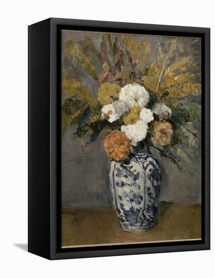 Dalhias-Paul Cézanne-Framed Premier Image Canvas