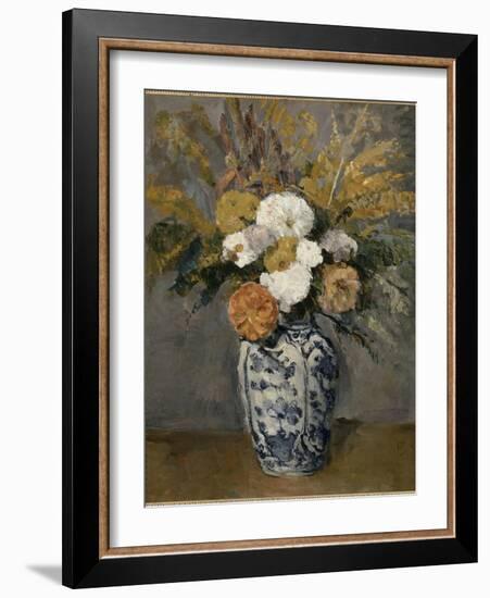 Dalhias-Paul Cézanne-Framed Giclee Print