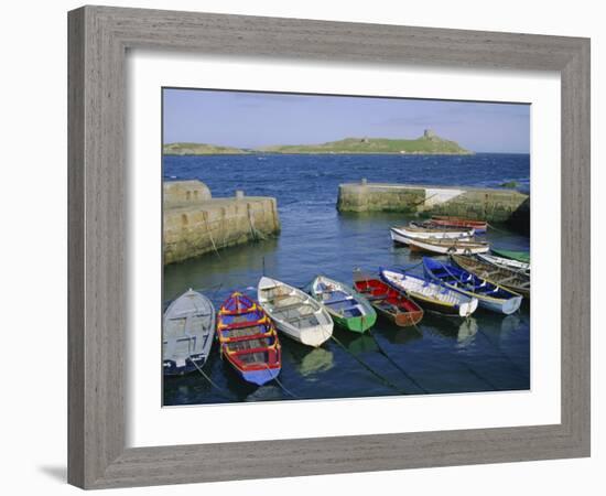 Dalkey Island and Coliemore Harbour, Dublin, Ireland, Europe-Firecrest Pictures-Framed Photographic Print