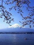 Cherry Blossom with Mount Fuji and Lake Kawaguchi in Background, Fuji-Hakone-Izu National Park, Jap-Dallas and John Heaton-Framed Photographic Print
