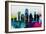 Dallas City Skyline-NaxArt-Framed Art Print