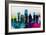 Dallas City Skyline-NaxArt-Framed Art Print