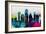 Dallas City Skyline-NaxArt-Framed Art Print