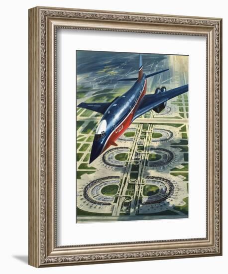 Dallas-Fort Worth Airport-Wilf Hardy-Framed Giclee Print