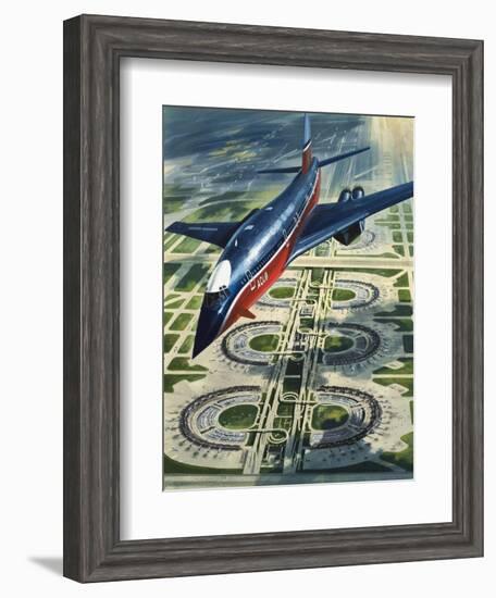 Dallas-Fort Worth Airport-Wilf Hardy-Framed Giclee Print