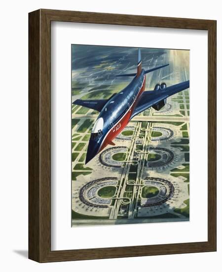 Dallas-Fort Worth Airport-Wilf Hardy-Framed Giclee Print