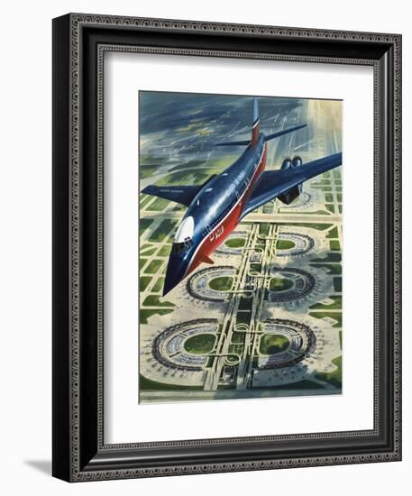 Dallas-Fort Worth Airport-Wilf Hardy-Framed Giclee Print