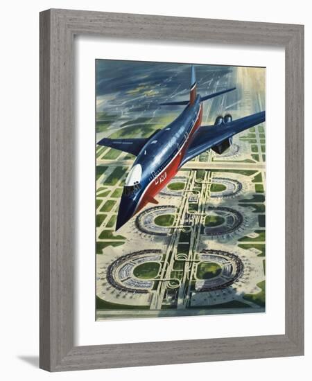 Dallas-Fort Worth Airport-Wilf Hardy-Framed Giclee Print