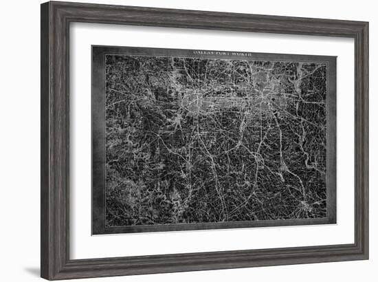 Dallas Map A-GI ArtLab-Framed Giclee Print