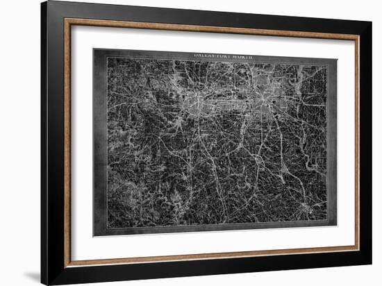 Dallas Map A-GI ArtLab-Framed Giclee Print