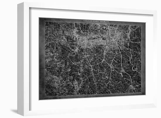 Dallas Map A-GI ArtLab-Framed Giclee Print