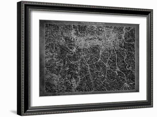 Dallas Map A-GI ArtLab-Framed Giclee Print