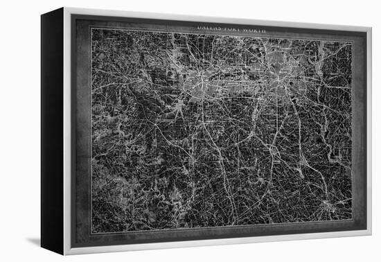 Dallas Map A-GI ArtLab-Framed Premier Image Canvas