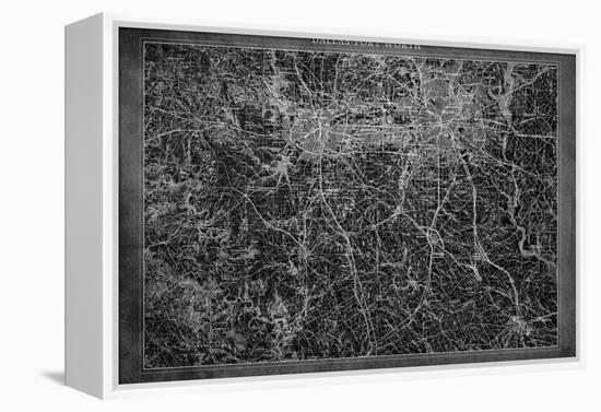 Dallas Map A-GI ArtLab-Framed Premier Image Canvas
