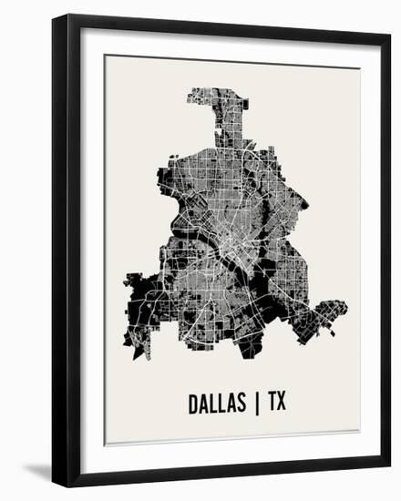 Dallas Map Art Print-null-Framed Art Print