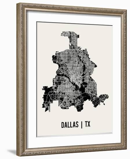 Dallas Map Art Print-null-Framed Art Print