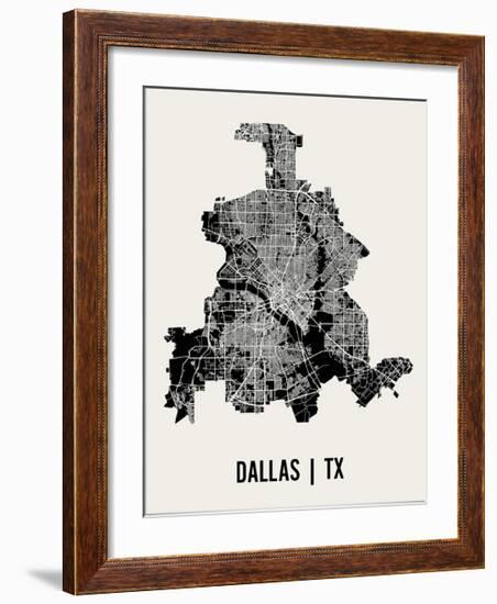 Dallas Map Art Print-null-Framed Art Print