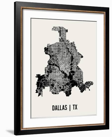 Dallas Map Art Print-null-Framed Art Print