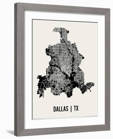 Dallas Map Art Print-null-Framed Art Print