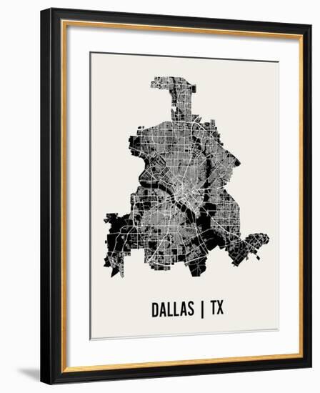 Dallas Map Art Print-null-Framed Art Print